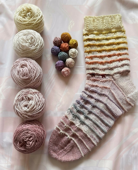 Hyacinth Socks set (pattern not included)